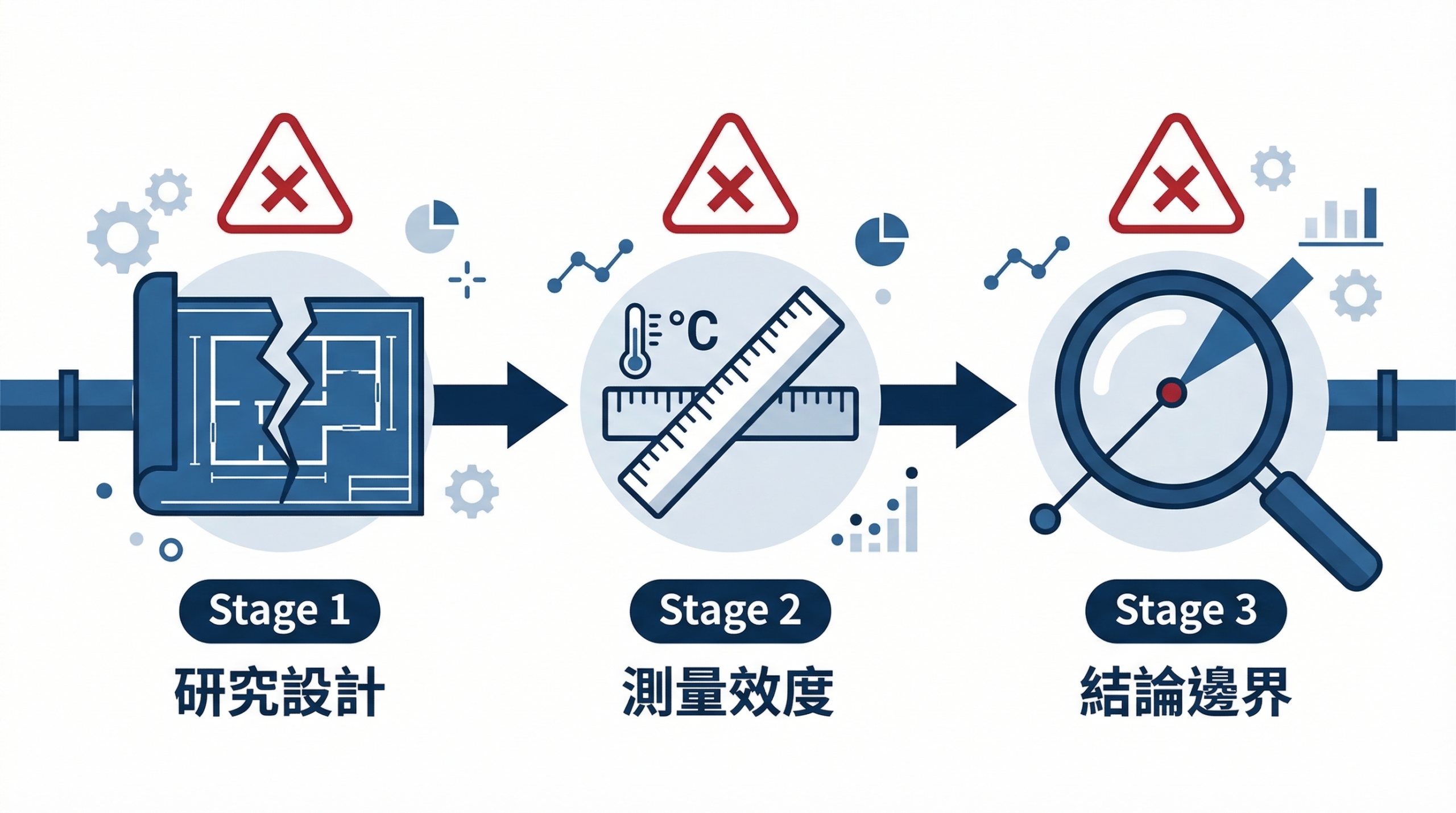 論文三個斷點：研究設計、測量效度、結論邊界