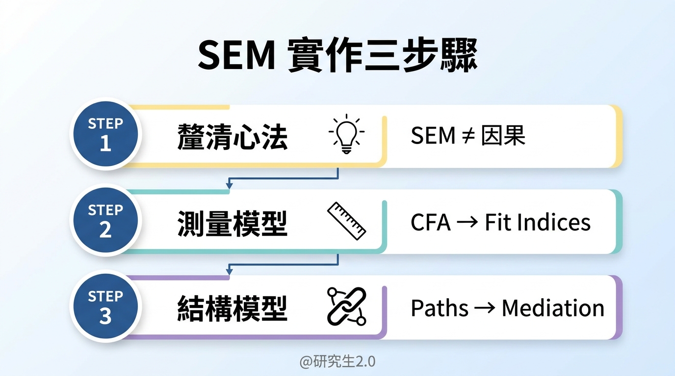 SEM 實作三步驟