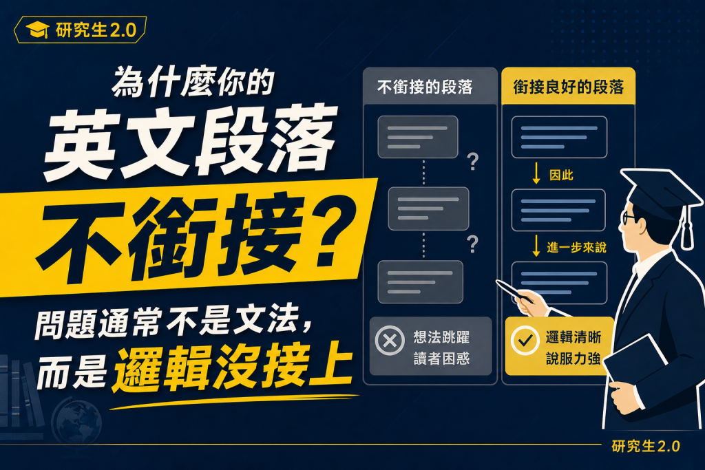 為什麼你的英文段落看起來不銜接？問題通常不是文法，而是邏輯沒接上
