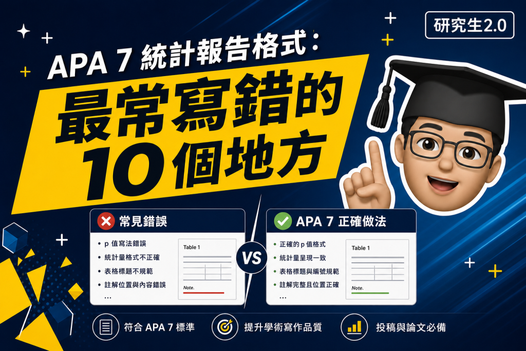 APA 7 統計報告格式：最常寫錯的 10 個地方 thumbnail